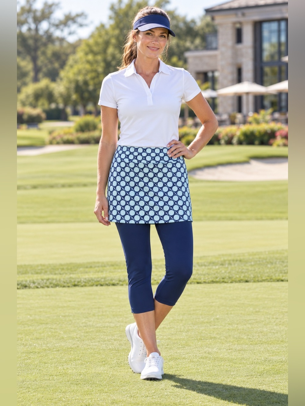 SanSoleil Golf Skirt Capri Leggings Skort Medium